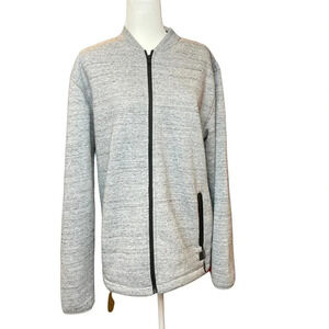 Quicksilver jacket sz large men’s zip up gray fleece lined • XL